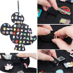 Hanging Brooch Pin Organizer Enamel Pin Display Cute Cartoon Shape Brooch Pin Display Storage Holder for Brooch Pin(Without Accessories ) (black-mouse)