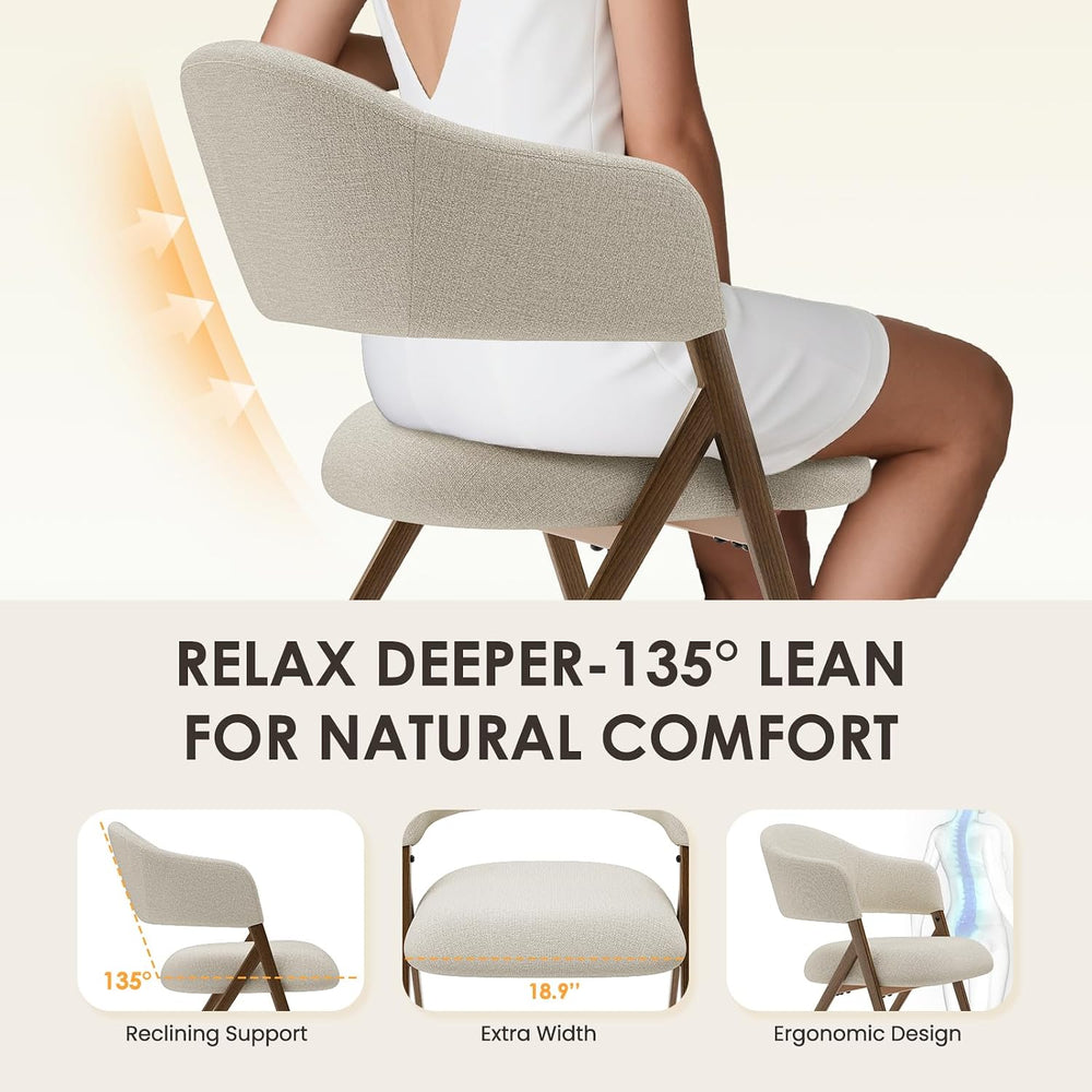 COLAMY Modern Dining Chairs Set of 6, Upholstered Fabric Dining Room Kitchen ...