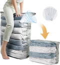 TAILI Vacuum Storage Bags 4 Pack, Jumbo Cube (31x40x15 Inch), Extra Large Vacuum Seal Bags for Clothing, Comforters, Blankets, Bedding, Sweater, Closet Organizers, Space Saving, Cream