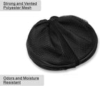 BATTOO Deluxe Strong Mesh Pop up Laundry Hamper Basket with Side Pocket Foldable Hamper for Laundry Room, Bathroom, Kids Room, College Dorm or Travel Black + Black