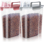 5Lbs/6Qt Airtight Pet Storage Container For Cat Dog Bird Food and Keep Fresh, Translucent Body, Upgraded Large Nozzle for Easy Pouring With Handle Design Easy to Carry When Going 2pack