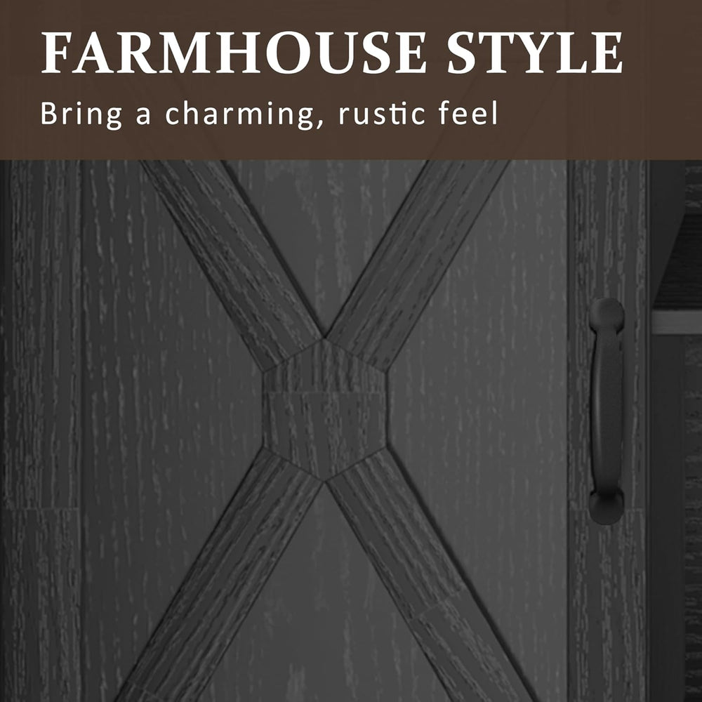 FansaFurn Farmhouse TV Stand for 65+ Inch TV | 34" Entertainment Center ...