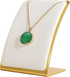 GemeShou White Necklace display stand, Velvet Jewelry necklace display holder for selling, small metal earring neck storage organizer, online jewelry photography props【White】