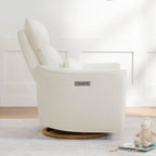 CHITA Power Swivel Glider Recliner Chair, Dual Motor Nursery Glider, Cream | Nursery Rocking Chair with Adjustable Power Headrest, FSC Certified Solid Wood Base, for Bedroom, Living Room