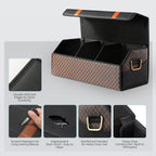 Car Organizers and Storage - Trunk Organizer for Suv Car,Car Trunk Leather Storage Box,Extra Large,Magnetic Lid,Collapsible and Adjustable