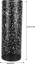 Metal Hollowed Freestanding Round Umbrella Holder Organizer Bin for Home Hotel Office Decor (M 300ml 6.8x9.3cm / 2.7x3.7in)