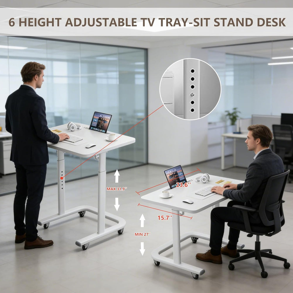 BeGyoku TV Dinner Tray Table,TV Trays for Eating on Couch,Height Adjustable T...