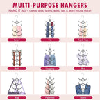 DOIOWN Tank Top Hanger,4 Pack Space Saving Hangers Bra Camisole Hanger,Small Closet Organizers and Storage for Dorm & Apartment Holds Camisoles,Bras,Scarfs,Ties,Belts