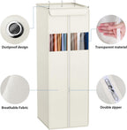 Zilink Clear Garment Bags for Hanging Clothes Garment Storage Bags 54 in | Clear Window, Space Saving, Large Hanging Garment Bag for Closet Storage for Suits, Coats, Dresses, 2 Pack