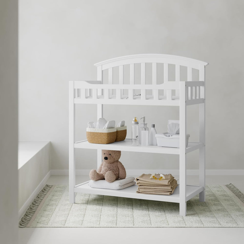 Graco Changing Table with Water-Resistant Changing Pad, White