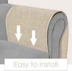 Joywell Beige Remote Control Holder Recliner Armchair Caddy Couch Caddy Sofa Armrest Organizer Linen Fabric Tan Taupe Sofa Arm Chair Caddie with 6 Pocket Storage for Magazine, Tablet, Phone, iPad