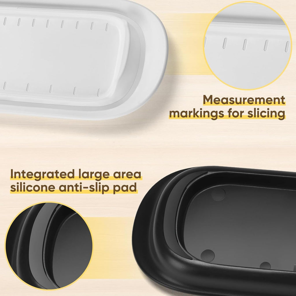 Butter Dish with Lid, Butter Keeper for Countertop, Airtight Butter Dish, Plastic Butter Keeper Tray for West/ East Coast Butter, Dishwasher Safe(Black)