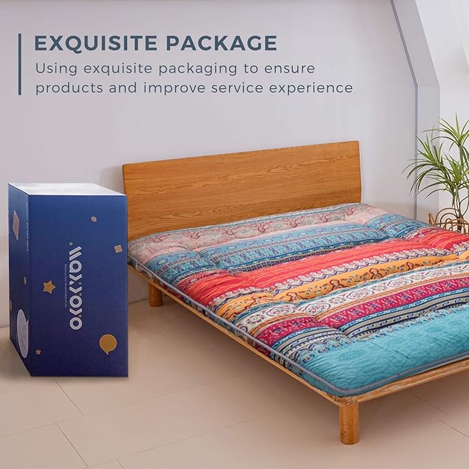 MAXYOYO Japanese Floor Mattress Futon Mattress, 4" Thicken Tatami Mat Sleeping Pad Foldable Roll Up Mat Boys Girls Dormitory Pad Kids Floor Lounger Pillow Bed, Charcoal Grey, Queen Size