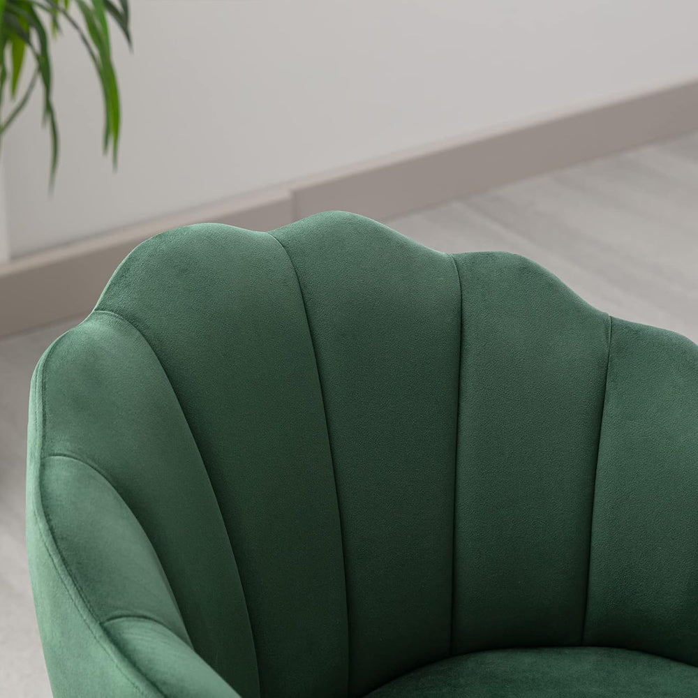 Velvet Dining Chairs Set of 2 Modern Living Room Chairs with Petal Back &...