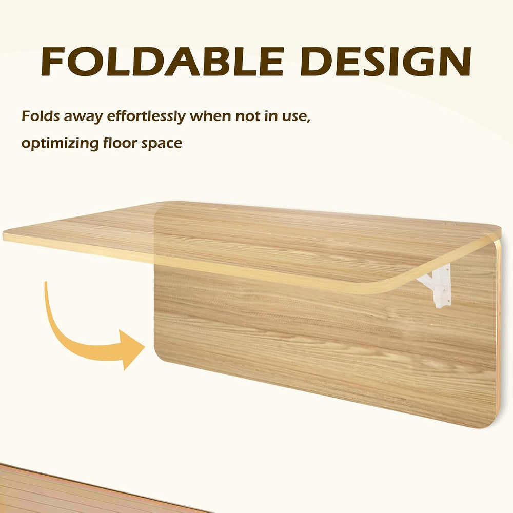 Laundry Folding Table, 40'' x 20'' Wooden Wall Mount Desk, La...