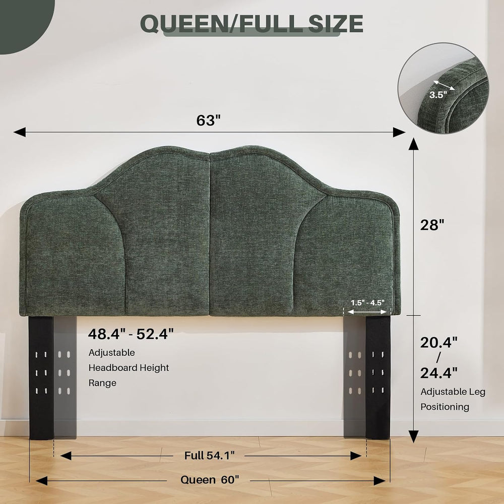 Queen Size Headboard Only Upgraded One-Piece Upholstered Headboard