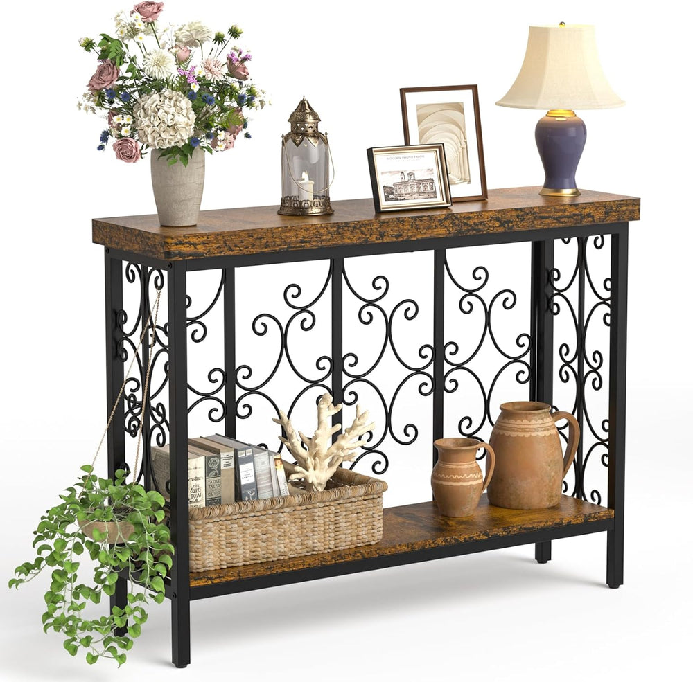 XCSOURCE Console Table, 42.5" Entryway Table with Storage Shelf, Narrow ...