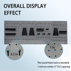 JZD 115 PCS Metal Pegboard Wall Organizer 4 Packs Metal Pegboard Kit 66x24 Inch Pegboard Panels Tool Organizer Kit with Accessories Hooks for Garage, Tool Storage,Craft Room