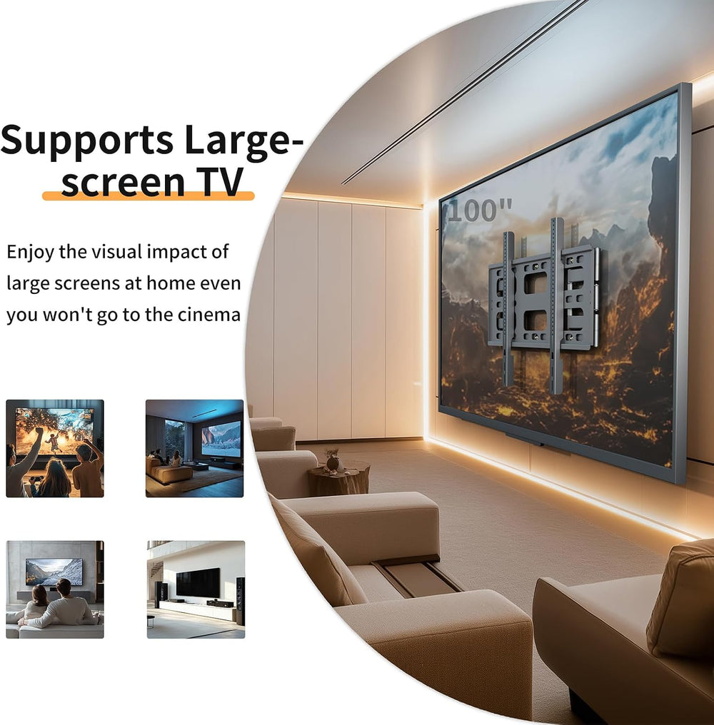 TV Wall Mount for 55-100 Inch TVs, Holds up to 264 lbs | Heavy Duty TV Mount ...