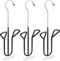 Relaxdays Shoe Hook, Set of 3, Holder with Non-Slip Rubber Coating, Different Types, H x W x D 33.5 x 14 x 4 cm Black, Iron, PVC