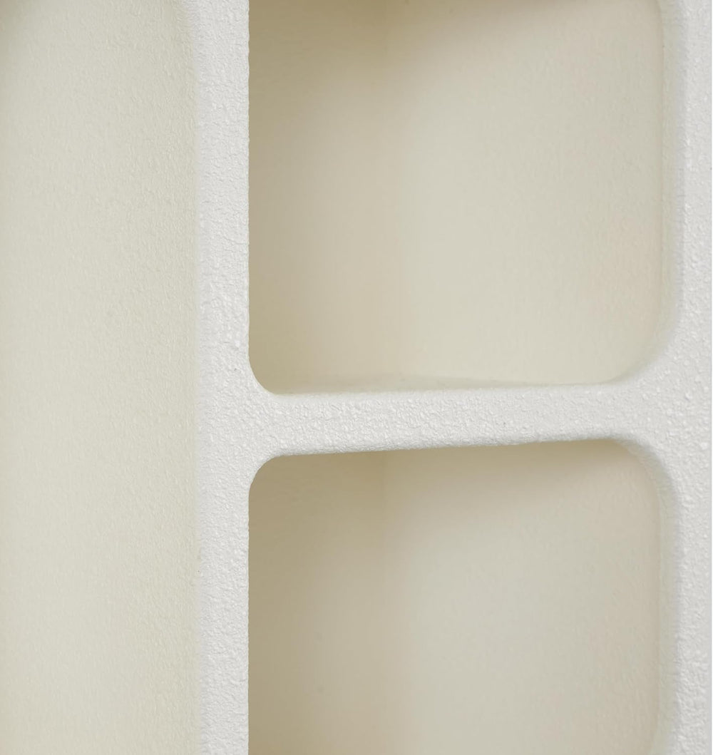 Deco 79 Wooden Geometric Wall Shelf, Shelf 16" x 8" x 24", Cream