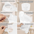 Cat Dog Food Storage Container,Pet food Container with Locking Lids Food Storage bin PBA-Free,For Pet food,Rice,cereals Storag (White)