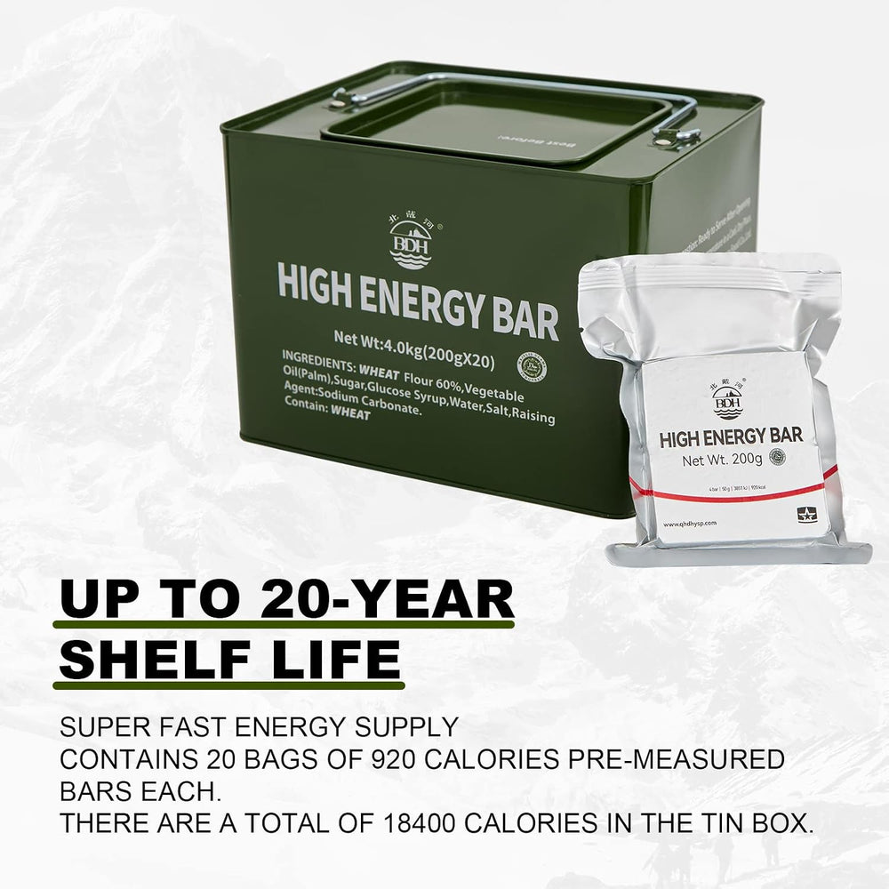 Emergency Food Ration Bars, Survival Tabs Supply for Outdoor Camping Snowstor...