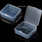 48 Packs Clear Small Plastic Containers Transparent Storage Box with Hinged Lid for Small Items Crafts Jewelry (2.9 x 2.9 x 1 Inches)
