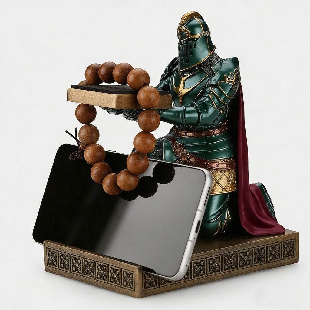 King's Guard Watch Display Stand Jewelry Necklace Holder Tray Tower Green | Cell Phone Stand Resin Bookends Paperweight Desktop Organizer and Accessories as Gift for Office, Study and Living Room