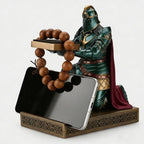 King's Guard Watch Display Stand Jewelry Necklace Holder Tray Tower Green | Cell Phone Stand Resin Bookends Paperweight Desktop Organizer and Accessories as Gift for Office, Study and Living Room
