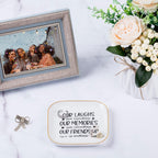 Piudee Friendship Gifts for Women Best Friend Jewelry Dish, Our Laughs are Limitless, Our Memories are Countless, Our Friendship is Endless Unique Gifts for Women, Female Friend Birthday Christmas