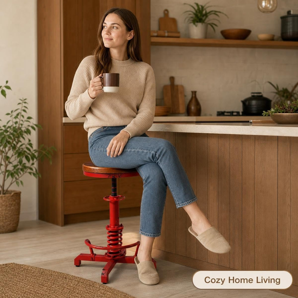 Vintage Bar Stool for Home&Kitchen Farmhouse Counter Island Stools 20.4-2...
