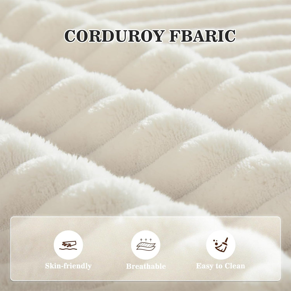 Gericco 52" Boneless Chaise Lounge Chair Indoor — Oversized Cloud-Like Cozy Comfy Modular 3-in-1 Sofa Bed for Reading, Living Room & Bedroom Corduroy Couch Sleeper, Beige