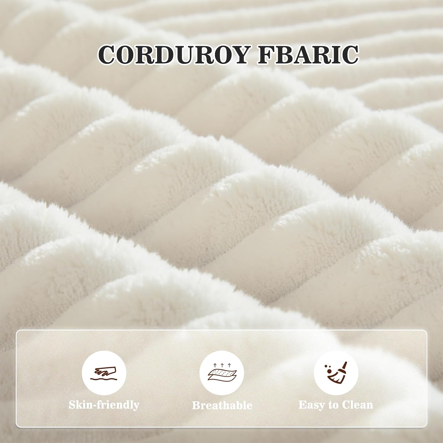 Gericco 52" Boneless Chaise Lounge Chair Indoor — Oversized Cloud-Like Cozy Comfy Modular 3-in-1 Sofa Bed for Reading, Living Room & Bedroom Corduroy Couch Sleeper, Beige