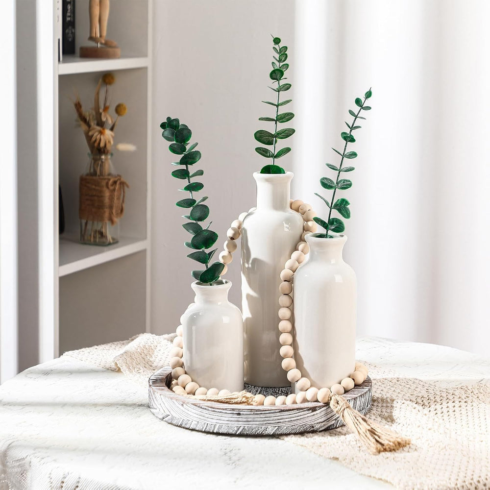5 Pcs Coffee Table Decor Set, Gray White