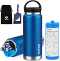 AUVON Large Insulin Pen Cooler for 3-6 Pens with Medical Tag, TSA Approved Insulin Travel Cooler with Portable Handle, Diabetic Travel Case with Gel Ice Pack and Anti-Freezing Drawstring Bag