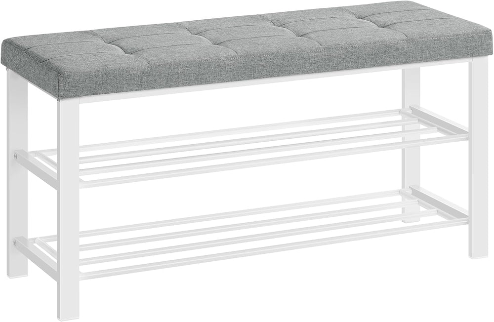 SONGMICS Shoe Bench, Storage Bench, Entryway Bench with Cushion | Shoe Shelf ...