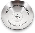 10 Year Anniversary Tin Gifts for Him Her 10 Year Anniversary Wedding Gifts | 10th Anniversary for Wife Husband Couple 10th Wedding Ring Dish for Women Men Tin Gift for 10th Anniversary Tenth Year Gift
