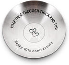 10 Year Anniversary Tin Gifts for Him Her 10 Year Anniversary Wedding Gifts | 10th Anniversary for Wife Husband Couple 10th Wedding Ring Dish for Women Men Tin Gift for 10th Anniversary Tenth Year Gift