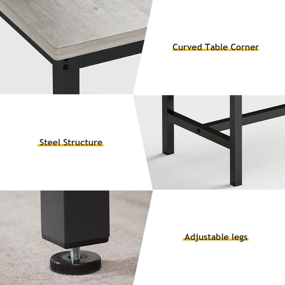Rovibek 43" Dining Table Benches Set for 4, Modern Space Saving Kitchen ...