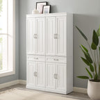 Maykoosh Pantry Cabinets - 2 Piece Kitchen Storage Organizer, White Finish
