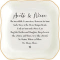 Aunt Gifts from Niece Jewelry Dish Trinket Tray, Auntie Birthday Gifts, I Love You Aunt Present for Christmas Wedding, Best Aunt Ever Gifts (White-Aunts3)