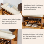 Shoe Bench – 2-Tier Wooden Entryway Organizer Cute Dog-Shaped with Pet-Inspired Design, 31.5inchs Hallway & Living Room Bench