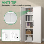 Lockable Storage Cabinets, 72" H Heavy Duty Cabinet for Home Office, Large Storage Cabinet with Doors, Metal File Cabinets with Adjustable Shelves, Office Organizer