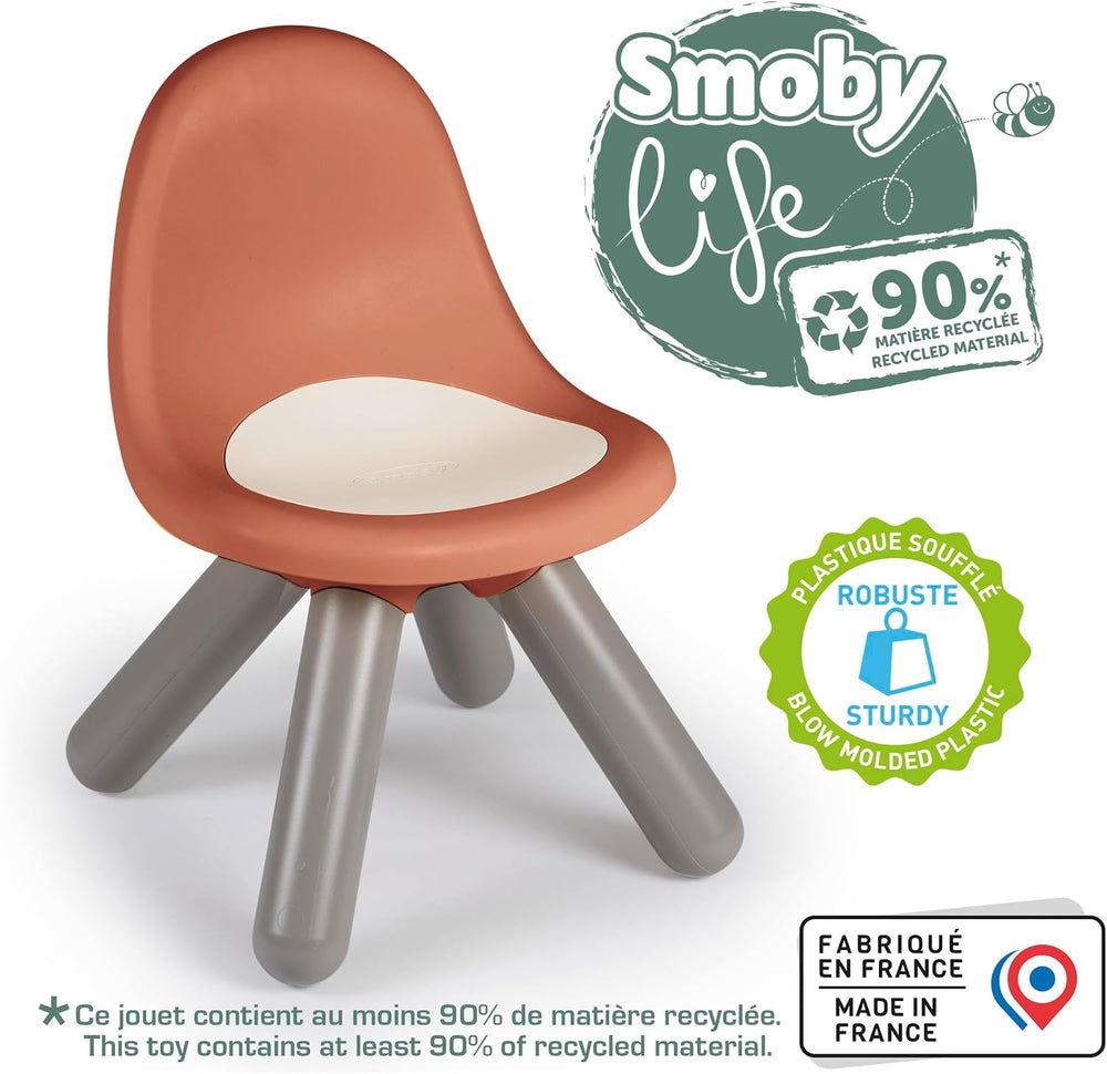 Smoby Life Kid Terracotta Chair - Indoor and Outdoor Use - Anti-UV Treated - ...