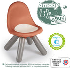 Smoby Life Kid Terracotta Chair - Indoor and Outdoor Use - Anti-UV Treated - Recycled Material - From 18 Months - Made in France