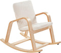 ECR4Kids Bentwood Rocking Chair with Armrests and Cushion, Natural | Durable birch, GREENGUARD Gold Certified, 2-5 years, 74 lb capacity, Montessori seating, plush sherpa cushion, classroom/home