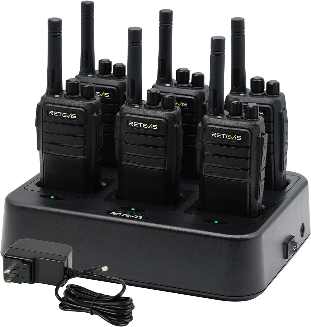 Retevis RT21 2 Way Radio Long Range, IP54 Walkie Talkies for Adults(6 Pack)