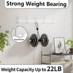Coat Rack Wall Mount,17.3 in Wall Hooks for Hanging, Coat Hanger Wall Mount Towel Rack Hat Rack for Wall with 5 Hooks for Entryway, Bedroom, Bathroom (White,5Hooks-2Pack)