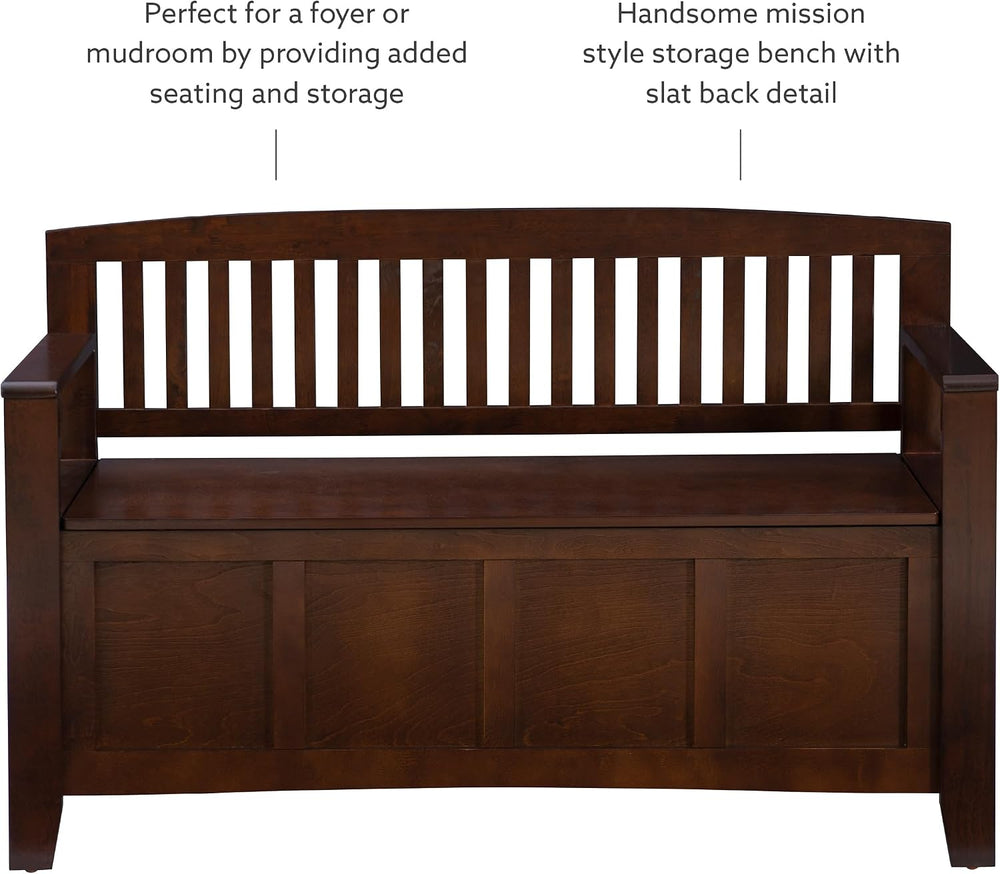 Linon Home Dcor Linon Home Decor Cynthia Storage Bench, 50"w x 17.25&quo...